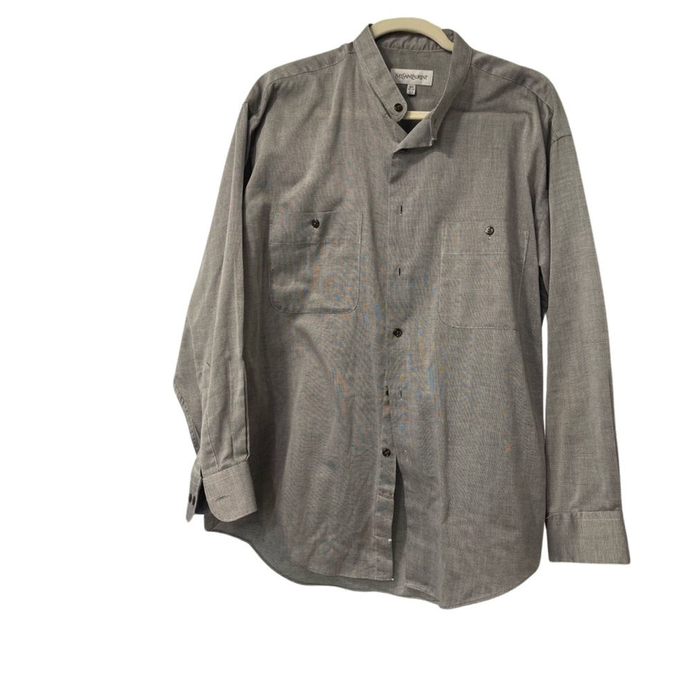 Yves Saint Laurent Gray Long-Sleeve Dress Shirt (Men’s 16.5 / 32-33)